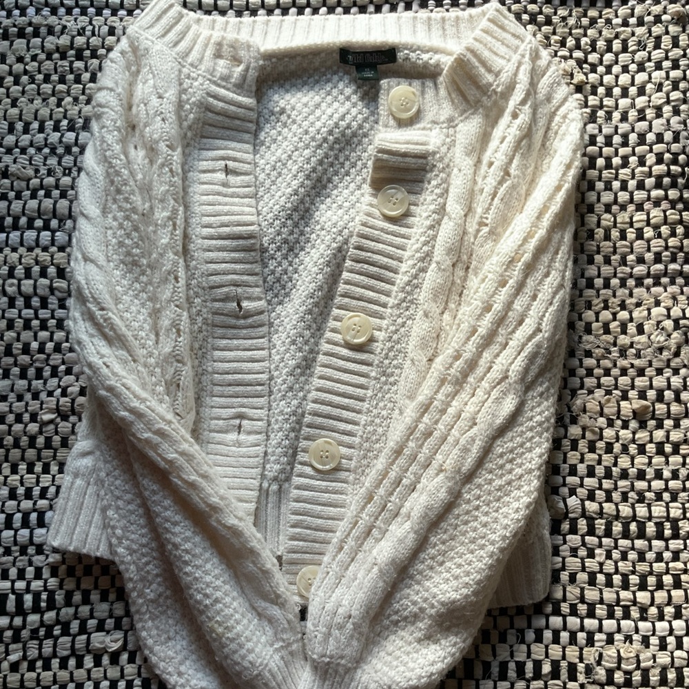 Wild Fable Ivory Cable Knit Cardigan
